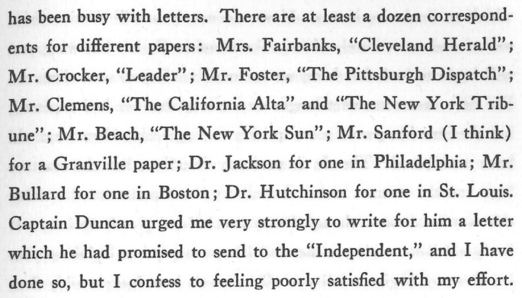 Journal Letters of Emily A. Severance, Cleveland, The Gates Press, 1938.
